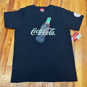 Vintage 1997 deadstock Coca Cola Bottle graphic t shirt tee black medium